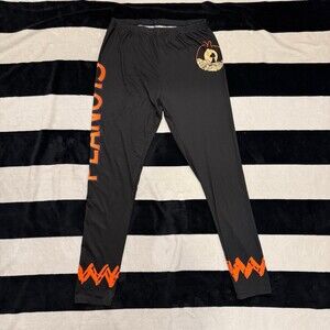 Peanuts Snoopy Halloween Lounge Pants -Orange And Black